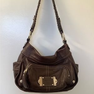 FALL! B.Makowsky chocolate brown genuine leather shoulder bag
